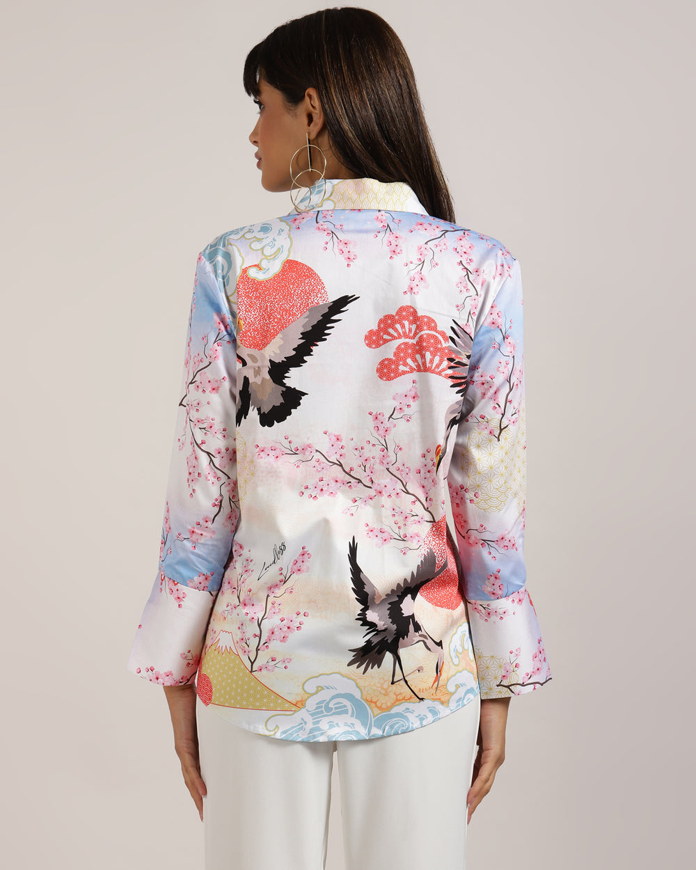 Women's top featuring Japanese-inspired print by LoudLess