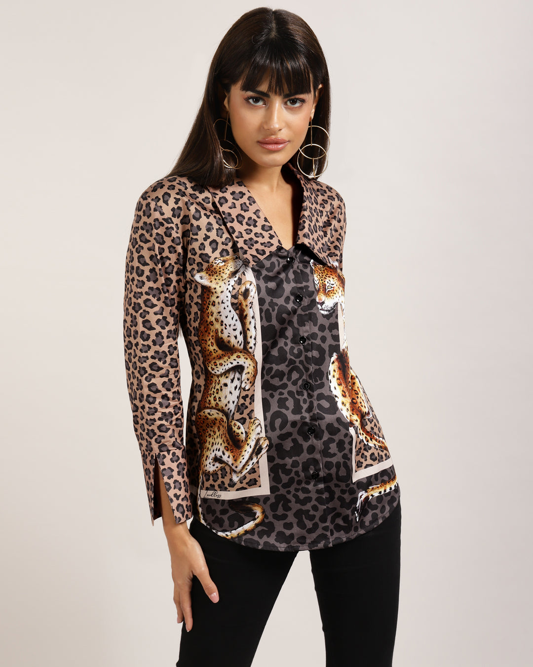 "Luxury Women's Leopard Print Shirts"