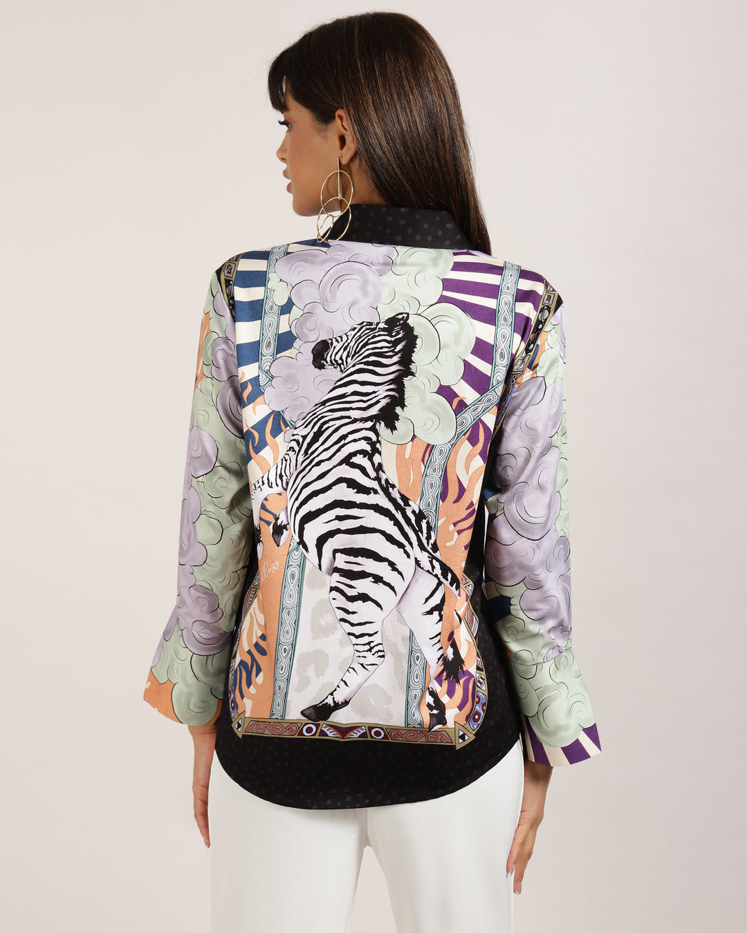 LoudLess zebra print blouse for women